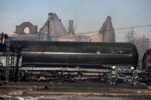 ۲۳ واگن تانکر در غرب روسیه از ریل خارج شدند