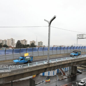 انسداد شبانه مسیر شرق به غرب تونل نیایش و پل صدر