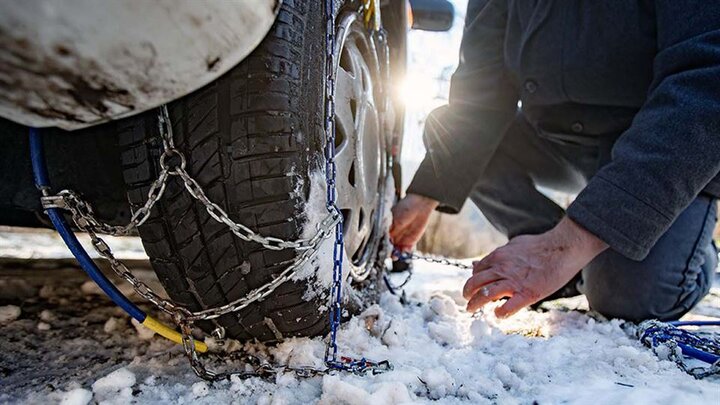 تردد از گردنه‌های چهارمحال و بختیاری با زنجیرچرخ