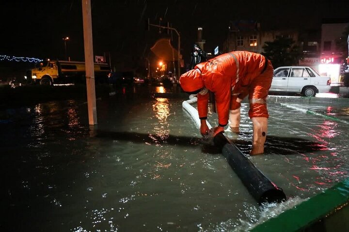 آب گرفتگی مسکن مهر شهر بندر جاسک