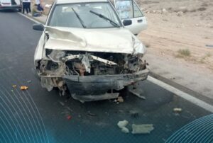 ۴ مصدوم در تصادف تیبا و پراید در محور سه‌راهی جندالله ایلام