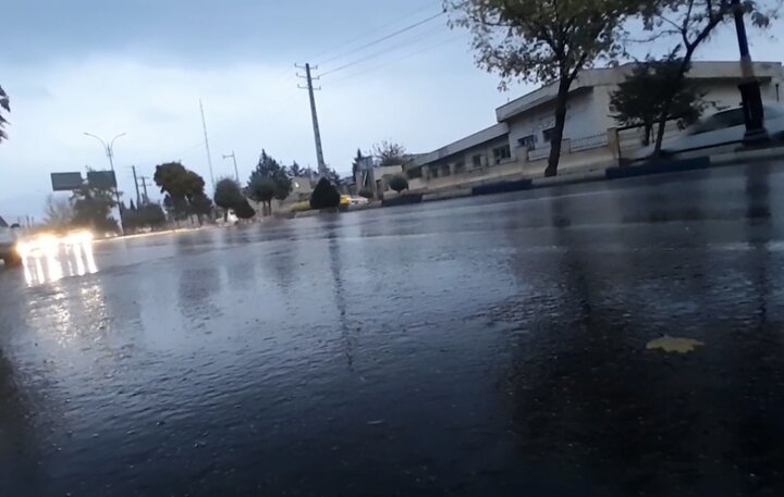 هوای بارانی شهر ساری