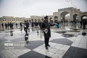 بارش باران در حرم مطهر امام رضا(ع)
