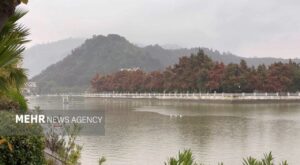 تصاویری زیبا از بارش باران پاییزی در لاهیجان