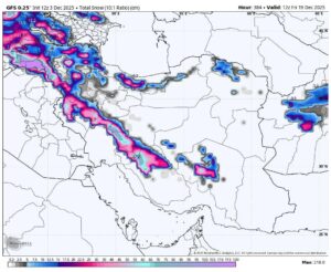 پیش‌بینی کاهش دمای کمینه و احتمال بارش پراکنده در چهارمحال و بختیاری