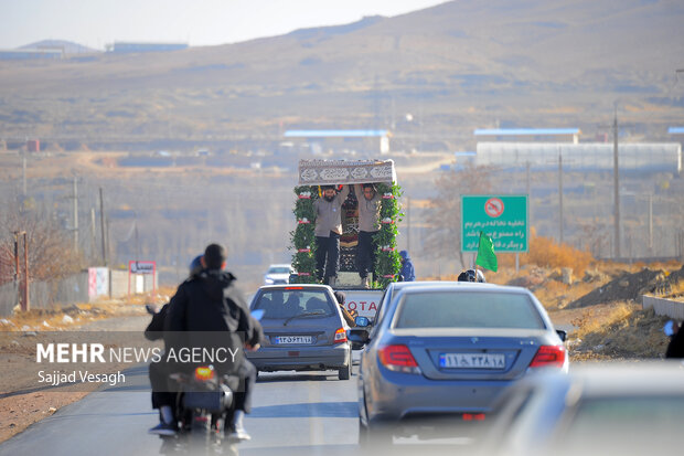 تشییع شهید گمنام در همدان