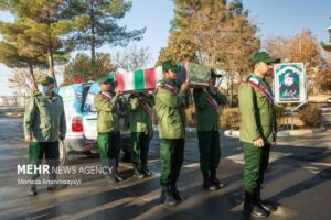 تشییع پیکر مطهر شهید گمنام در نیشابور