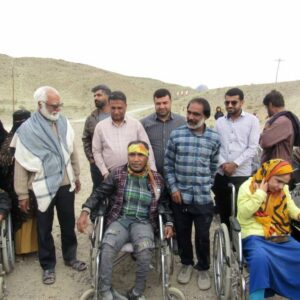همایش پیاده‌روی معلولین در روستای کارگنجی بشاگرد برگزار شد