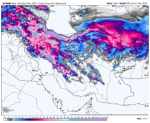 هفته پربارش در راه است؛ بارش‌های بالای ۱۰۰ میلی‌متر در برخی نقاط کشور