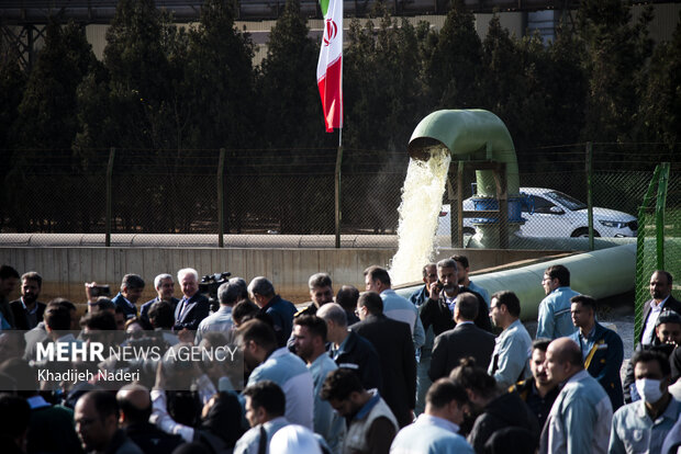 افتتاح پروژه ملی انتقال آب خلیج فارس به فولاد مبارکه اصفهان