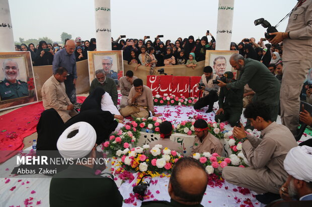 تدفین شهید گمنام درپارسیان