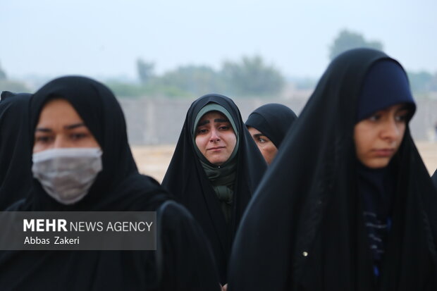 تدفین شهید گمنام درپارسیان