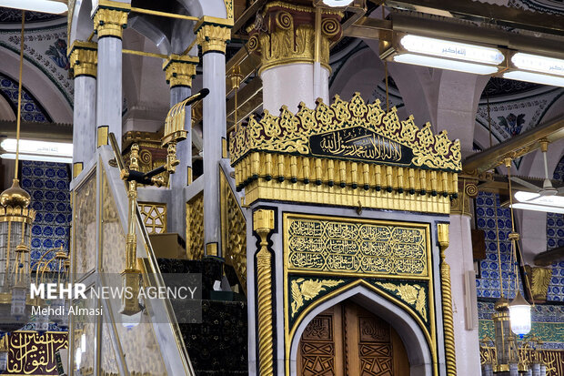 مسجد النبی(ص) در آستانه ولادت حضرت زهرا (س)