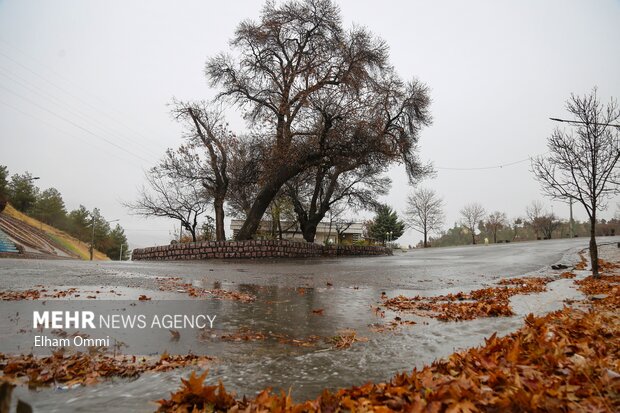 سنندج در آغوش باران؛ پاییزی پر از رنگ و طراوت