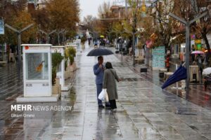 باران پاییزی در سنندج