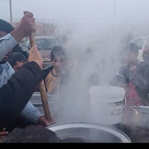 طلب باران با پخت غذای نذری در شهرستان مرزی خواف