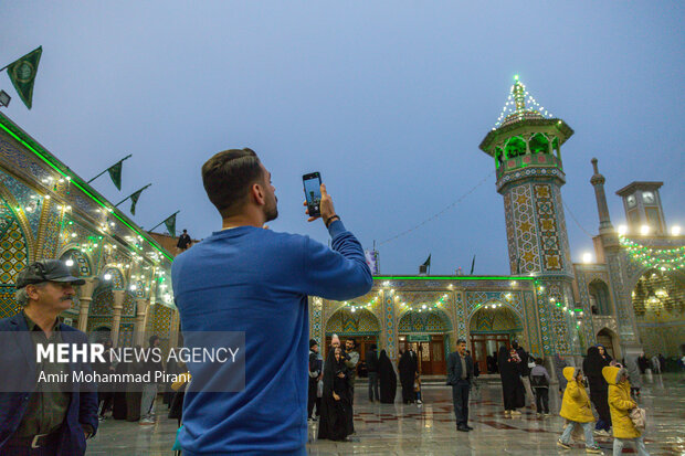 بارش باران پاییزی در قم