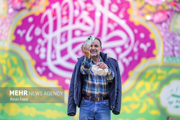 طراوت باران در حرم شاهچراغ(ع)