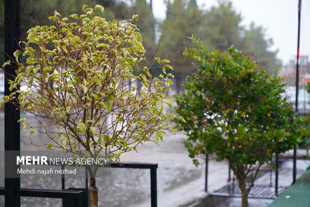 هوای زیبای بارانی شهر یاسوج