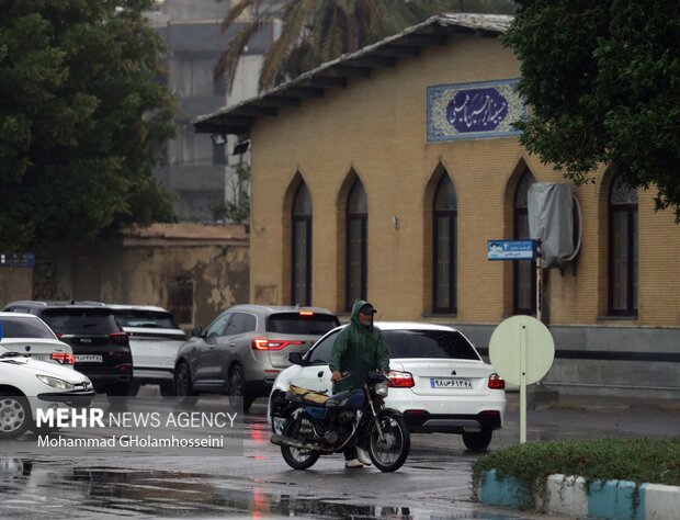 باران پاییزی در بوشهر