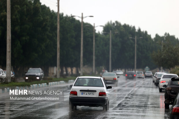 باران پاییزی در بوشهر