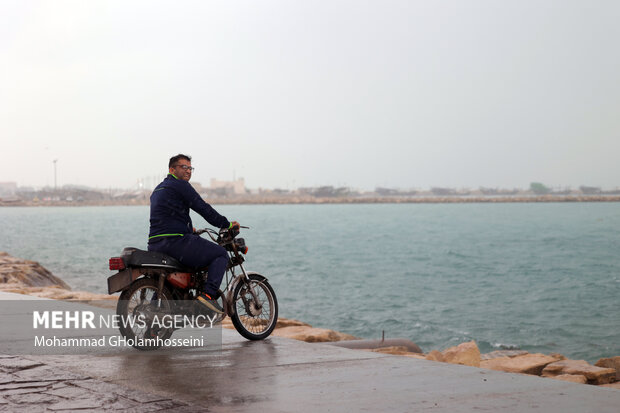 باران پاییزی در بوشهر