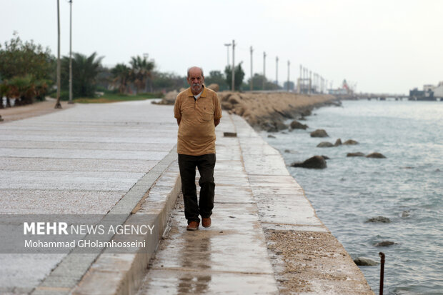 باران پاییزی در بوشهر