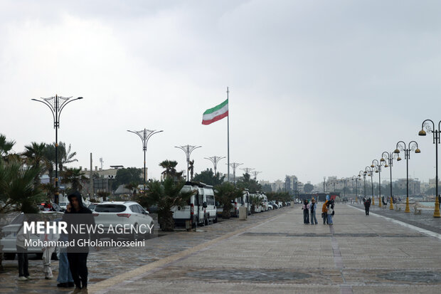 باران پاییزی در بوشهر