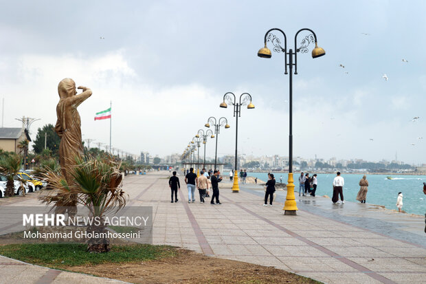 باران پاییزی در بوشهر