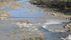 خروش رودخانه صیدرمحله و پلرود در رودسر