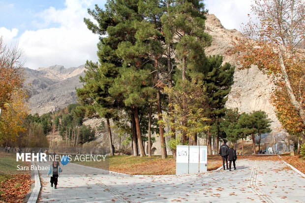 پاییز در طاق‌بستان؛ تلاقی رنگ‌های فصل با تاریخ سنگی کرمانشاه