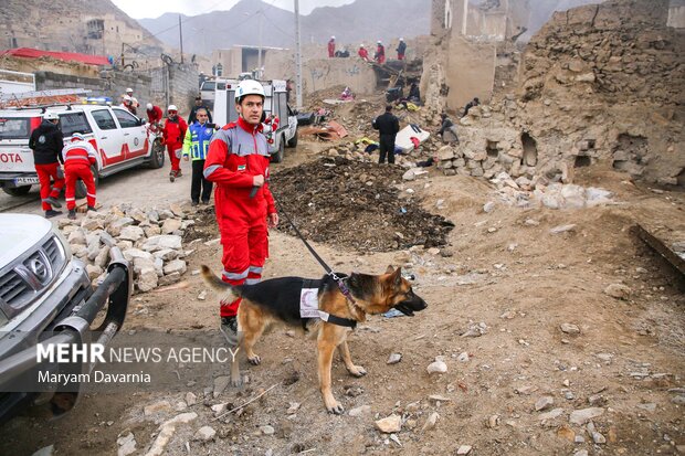 مانور زلزله ۶.۸ ریشتری و سیل در روستای باغچق بجنورد