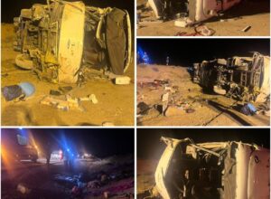 واژگونی اتوبوس در محور نطنز اصفهان؛۱۳نفر فوت کردند