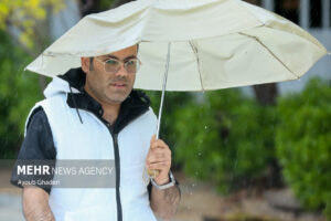 بارش باران پاییزی در کاشان