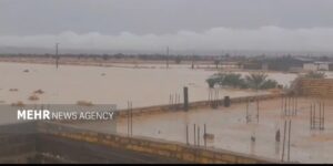 شهرک ایثار شهر بیرم فارس زیر آب رفت