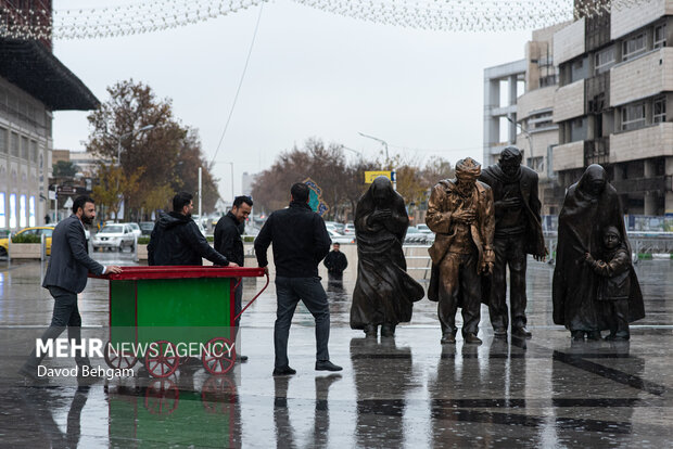 بارش باران در مشهد