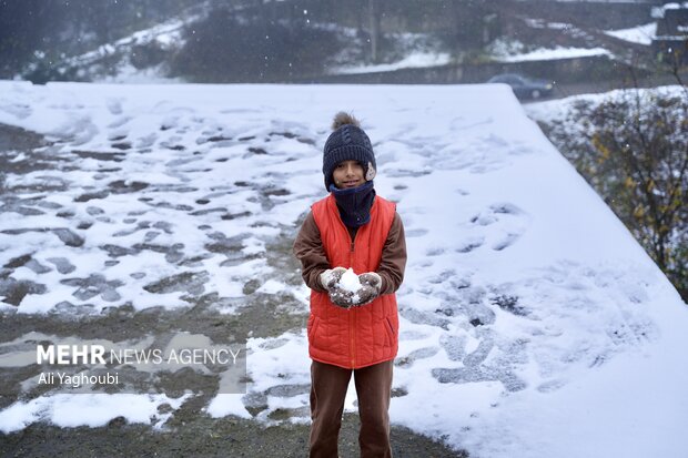 بارش برف پاییزی در ماسوله