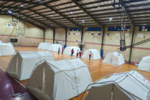 ۶ کمپ اسکان اضطراری هلال‌احمر هرمزگان برپا شد