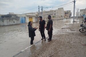 وضعیت شهر جاسک پس از باران بامدادی امروز