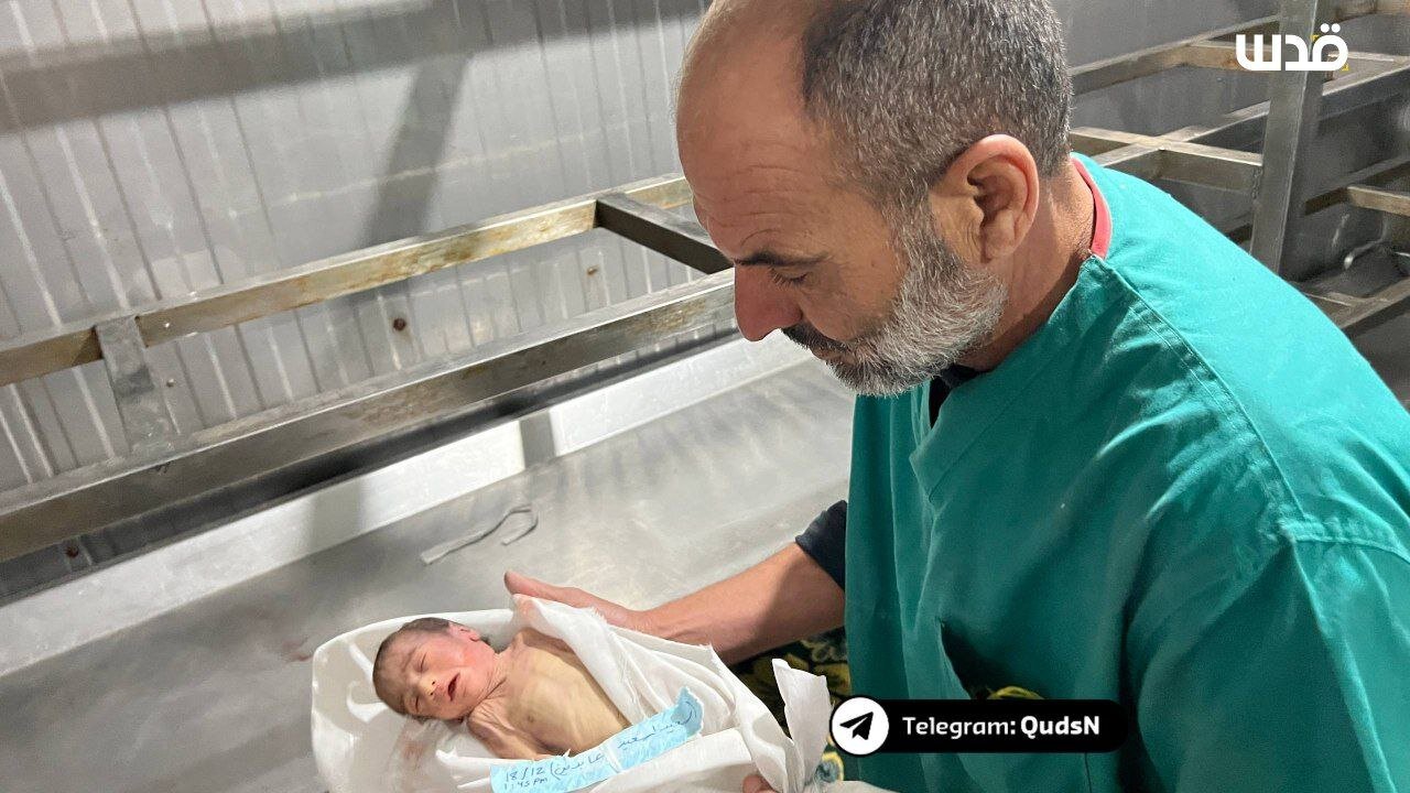 شهادت نوزاد یک ماهه در نوار غزه بهعلت سرمای شدید+ عکس