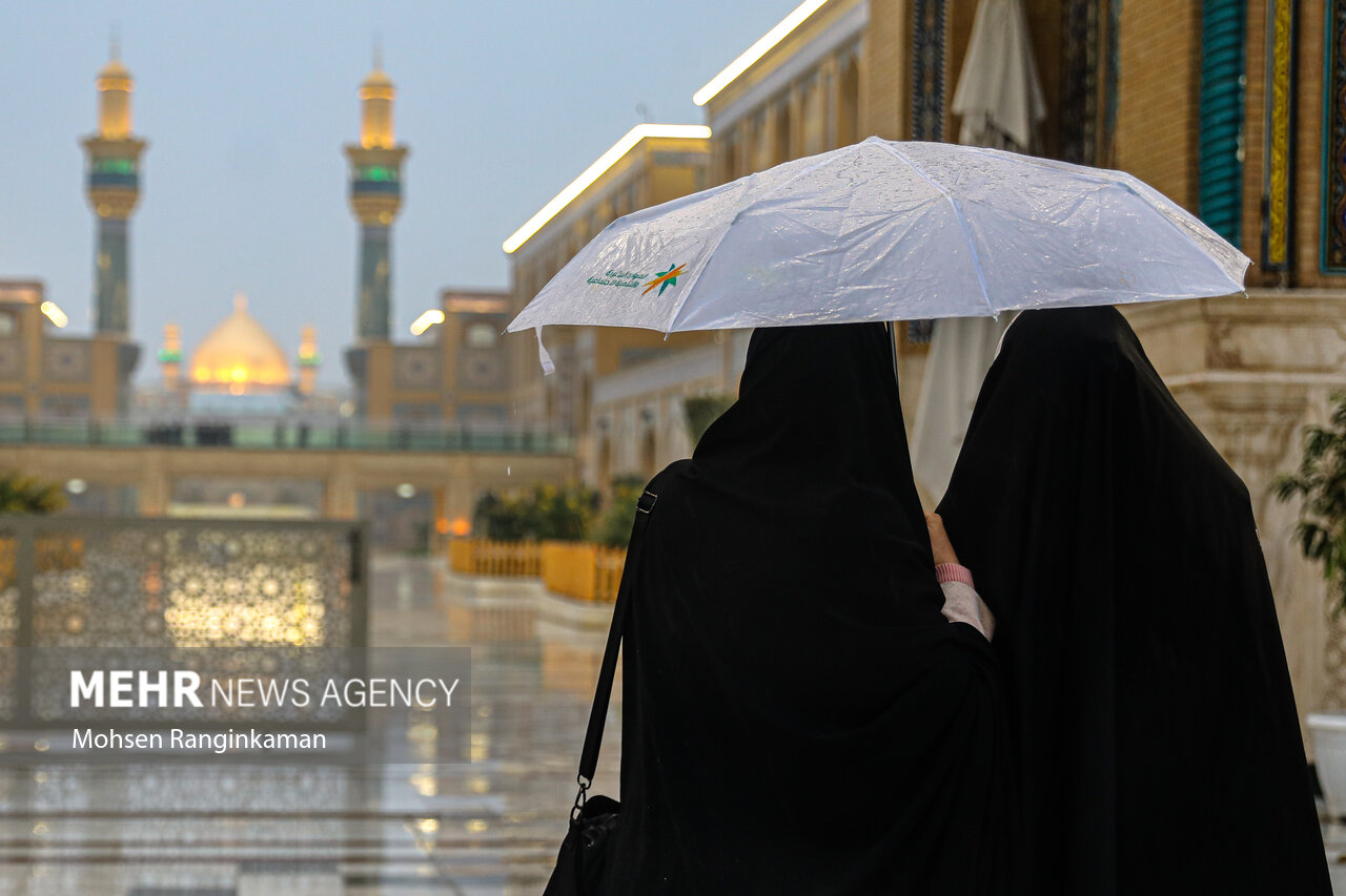 حال و هوای بارانی در نجف اشرف