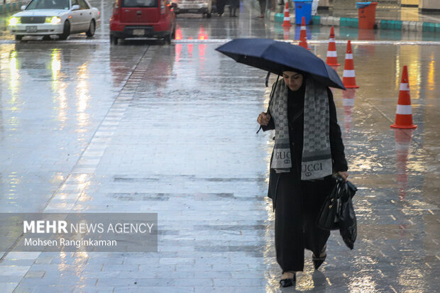 حال و هوای بارانی شهر نجف اشرف