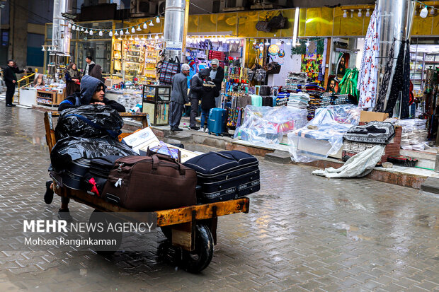 حال و هوای بارانی شهر نجف اشرف