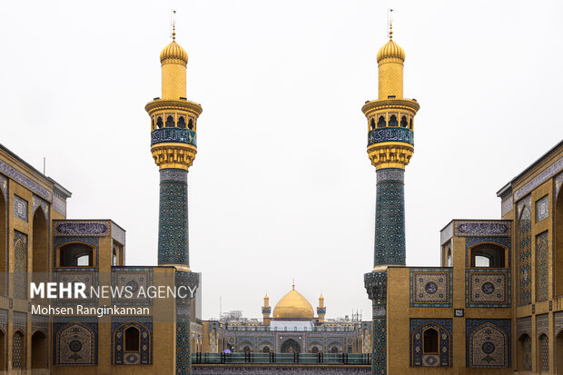 حال و هوای بارانی شهر نجف اشرف