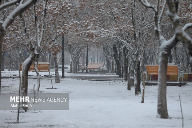 برف پاییزی در  اراک