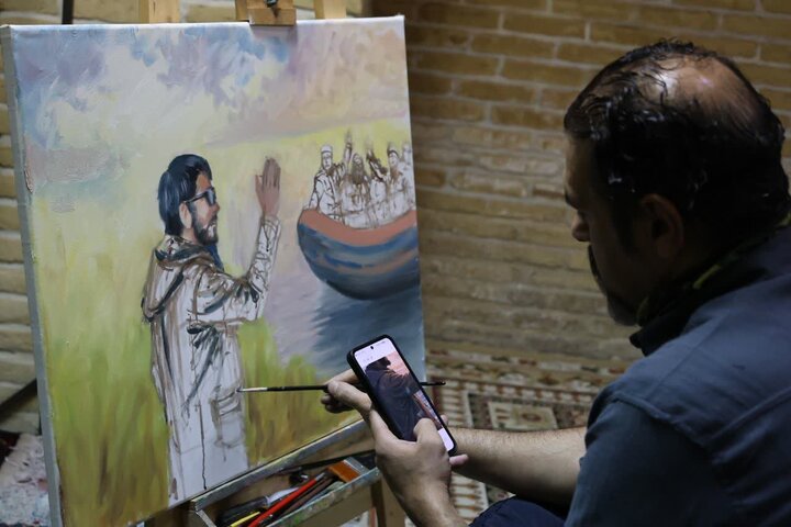 فعالیت کارگاه نقاشی «روایت یاران» در شهرکرد آغاز شد