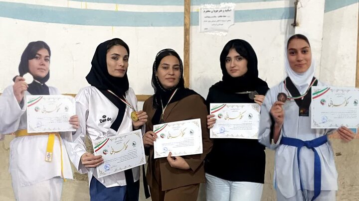درخشش دختران تکواندوکار آستارایی در مسابقات قهرمانی پومسه گیلان