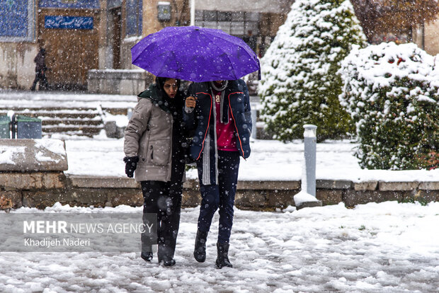 نخستین برف پاییزی در نصف جهان