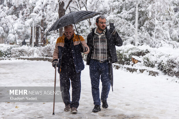 نخستین برف پاییزی در نصف جهان