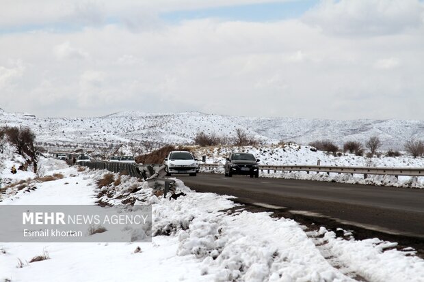 طبیعت برفی مناطق کوهستانی سیرجان